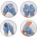 3 Pairs Exfoliating Gloves | Double Sided Body Scrubber for Shower Spa Massage | Dead Skin Cell Remover | Blue Green Pink - Buy Online on GoSupps.com