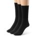 Silky Toes 3 or 6 Pack Women s Bamboo Diabetic Seamless Soft Non-Binding Crew Socks Also Available In Plus Sizes 9-11 (Average) Black -3 Pairs