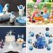 22 Pcs Space Cake Topper Set - Astronaut Figurine, Planet Rocket, Pearl Balls, Star DIY Cake Decorations - Outer Space Themed Party Supplies for Kids Birthday, Baby Shower - Blue - Buy Online on GoSupps.com