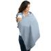 Muslin Nursing Cover for Baby Breastfeeding Soft & Breathable Cotton Breastfeeding Cover for Mom with Rigid Hoop for Mother Nursing Apron by Comfy Cubs (Pacific Blue)