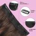 Samtress Invisible Wire Hair Extensions with Transparent Wire Adjustable Size 4 Secure Clips 20 Inch Long Wavy Secret Hairpiece for Women (#C2) - Buy Online on GoSupps.com