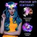 28 Pcs Luminous LED Feather Crown Headband for Women - Glowing Hair Accessories for Wedding, Festival, Party - Buy Online on GoSupps.com