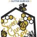 Tenhaisi Sweet as Can Bee Cake Topper - Bumblebee Theme Birthday/Baby Shower/Gender Reveal/Engagement/Wedding Party Cake Decors Photo Booth Props - Gold&Black Glitter Cake Topper - Buy Online on GoSupps.com