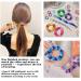 Cotton Seamless Hair Ties for Girls & Women - 100Pcs Coffee Brown Elastic Bands for Ponytails & Kids Hair Accessories - Buy Online on GoSupps.com