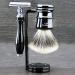 Classic DE safety razor and synthetic hair brush gift set + free blades!