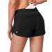 G Gradual Women's Running Shorts with Mesh Liner 3" Workout Athletic Shorts for Women with Phone Pockets Black Medium