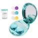 Contact Lens Cases, 5 in 1 Travel Contact Lens Box with Mirror Tweezers Remover Tool Solution Bottle for Outdoor Office Daily Use Green