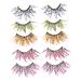 minkissy 5 Pairs Colored False Eyelashes Colored Lashes Colorful Lashes Cosplay Lashes Eyelashes with Color on The End Colorful Eyelashes Fake Eyelashes Chemical Fiber 3d Make up Clothing