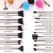 MAANGE 16 Pcs Professional Makeup Brushes Set with Sponges and Cleaner - Champagne Gold - Buy Online on GoSupps.com
