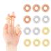 12 pieces Massage rings for fingers acupressure rings Set Acupressure ring massage rings for finger wrist finger massage ring for adolescents adult fear stress breakdown relaxation gold silver orange