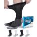 Doctor's Select Diabetic Socks for Men and Women - 4 Pairs Neuropathy Socks | Socks for Diabetics Men | Mens Diabetic Socks Medium Grey Heel/Toe 2 Black / 2 White