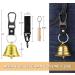 Solid Brass Bear Bells and Emergency Whistle Set for Hiking - Includes Carabiner for Survival Activities - Buy Online on GoSupps.com