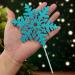 Christmas snowflake cake topper decoration (Blue) - Buy Online on GoSupps.com