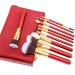 Ducare 10-Piece Professional Makeup Brush Set with Cosmetic Bag | Premium Synthetic Kabuki & Eye Brushes for Flawless Blending - Buy Online on GoSupps.com