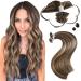 Moresoo hair extension Bondings 1g Hot Fusion Keratin Extensions Real Hair Bondings dark brown with caramel blonde remy pre Bonded u tip extensions 50g 50 cm 2.U-tip #p4/27