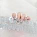 Semi Cured Gel Nails Strips 22 Stickers Nail Wraps Soft Self-Adhesive Gel Nail Stickers Salon-Quality Glitter Gel Nail Strips for Nails Manicure Require UV/LED Lamp (Glitter-52)