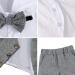 Mint Green 4pcs Baby Boy Gentleman Suit Set | Shirt, Bowtie, Waistcoat, Trousers, Hat | 2-3 Years Grey Black - Buy Online on GoSupps.com