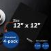 Elite Tech Gear Microfiber Cleaning Cloth for Glasses - 4-Pack Oversized 12x12 | Durable Eyeglass & Electronics Wipes - High Tech Quality Material (Black - Buy Online on GoSupps.com