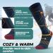 Puliou Merino Wool Ski Socks - Breathable Fast Drying Cold Weather Socks for Men Women & Teens | Size 35-51 (2 Pairs) - Green - Buy Online on GoSupps.com