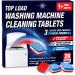 Washing Machine Cleaner Tablets 28 Pack for HE Top Load - Eco Friendly Washer Machine Cleaning Tablets - 3 Layers Septic Safe Wash Machine Full Deodorizer Descaler Protector - 1 Plus Year Supply Top Load 28 Tablets