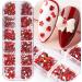 Nail Gems 2 Plates Rhinestones for Nail Art 2 Colors 12 Grids Different Shape 3D Nail Art Gems with Rhinestone Picker Dotting Pen for Professionals Beginners Nails Salon Clothes Style 1 Nail Gems red + as shown - Buy Online on GoSupps.com
