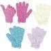 Exfoliating Gloves for Shower and Bath - 4 Pairs, Pink, Purple, Blue, Beige - Women/Men Beauty Spa Massage Accessories - Buy Online on GoSupps.com