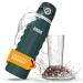 Natural bumper water filter bottle 750 ml CO2 -neutral including hanging hook & folding function - kills 99.99% of all bacteria and germs - Survival water filter Camping (750 ml)