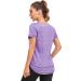 Abrooical Women's Short Sleeve Workout Shirt - Crewneck Sports Yoga Running Tee - Large Purple - Buy Online on GoSupps.com