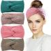 4 pieces for women winter front ligaments women women knitting stirring women knitted headbands women's winter stirring winter hair band Crochet work ear warmer (2)