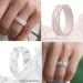 ThunderFit Silicone Wedding Bands for Women - Infinity Design - Rose Gold/Royal Black/Jasmine White/White Marble - 6.5-7 (17.35mm) - Buy Online on GoSupps.com