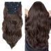 4PCS-11Clips Hair Extensions Clip in Curly Synthetic Clip in Hair Extension Fiber Hair Pieces 22 Inches Long Hair Clip in Extensions for Women Wavy Hair Pieces for Full Head-Curly #Chestnut Brown 22 Inch Curly #Chestnut Brown