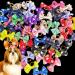 OTKARXUS Dog Hair Bows 48PCS Mixed Colors Dog Bows with Elastic Rubber Bands Puppy Hair Grooming Accessories Dog Hair Bands for Long Hair Puppy Kitten Dogs Cats