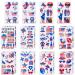 Outus 156 Pieces Fourth of July Temporary Independence Day Temporary Patriotic Temporary for USA Party Favors Decoretions Accessories