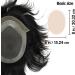 Lordhair Human Hair Toupee for Men Natural Hairline French Lace Front with Skin Perimeter Men's Hair System Off Black 1B# 6x8 inch - Buy Online on GoSupps.com