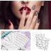 VGOL 12 Sheets Self-Adhesive Nail Art Stickers Flower Butterfly Moon Star Pattens Nail Decals Hollow Manicure DIY Nail Decoration for Acrylic Nails Black White Rose Gold - Buy Online on GoSupps.com