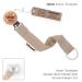 Timfanie Pacifier Holder | Nature Taupe | Engraved Fabric Ribbon & Chain | International Shipping - Buy Online on GoSupps.com