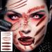 EGMBGM 128+ PCS Halloween Fake Stitches Temporary Tattoos Kit | 3D Zombie Makeup for Adults & Kids | Scary Chucky Scars & Blood Face Stickers - Buy Online on GoSupps.com