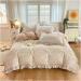 Ruffle Bedding Set 1 Bed Duvet Cover 2 Pillow Cases No Sheets Super Soft Touch Floral Style Soft (1 150x200cm) - Buy Online on GoSupps.com