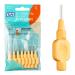 TEPE Interdental Brushes Orange Extra Soft (0.45mm - Size 1) / Simple and effective cleaning of interdental spaces / 1 x 8 brushes 8 count (Pack of 1) Single size pack