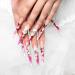 180 Extra Long Stiletto False Nails Tips Set with Files - Clear | DIY Manicure Salon Practice Kit - Buy Online on GoSupps.com