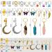 Handmade Wire Wrapped Crystal Loc Jewelry Set - 128 Pieces for Dreadlocks, Braids, and Twists | Butterfly Hair Rings, Charms, and Cuffs for Women, Men, and Girls - Buy Online on GoSupps.com