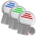 3 Pcs Gritty Nit Comb Reusable Nit Comb Comfort Lice Combs Flakes Head Lice Combs for Boy Girl Pets Head Lice Treatment(Red Blue Green)