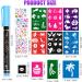  Meetory Meetory 10 Pcs Glitter Makeup Pencils Waterproof Skin-Friendly Temporary Makeup Pencils for Humans Adults Halloween Party Birthday with 6 Stencils and 4 Gems - Buy Online on GoSupps.com