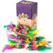 Chiwava 24PCS 5 Rattle Cat Toys with Feather Rainbow Rope - Interactive Mouse Kitten Toy - Buy Online on GoSupps.com