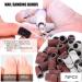 75 Sanding Bands Nail Drill Bits Nail Art Sanding Caps 80 120 180 Grit Brown for Nails and Cuticles Easy to Use Suitable for Nail Care - Buy Online on GoSupps.com