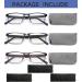 3-Pack Blue Light Blocking Reading Glasses for Men - Trendy Metal Frame - Anti Eye Strain +1.75 Magnification - Stylish Computer Readers in Assorted Colors - Buy Online on GoSupps.com