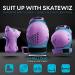 SkateWiz Kids Skateboard Protective Gear Set - Smash Roller Skating Pads 6pc - Elbow & Knee Pads with Wrist Guards L/XL Blue Purple - Buy Online on GoSupps.com