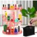 Awenia 360-Degree Rotating Makeup Organizer - Adjustable & Large Capacity Cosmetic Storage Unit in Pink - Includes Makeup Bag - Ideal for Various Cosmetics & Accessories - Buy Online on GoSupps.com