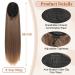 Flufymooz Ponytail Extension - 66 cm Straight & Curly Synthetic Horse Tail for Women | Chocolate to Light Brown - Buy Online on GoSupps.com