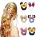6 Pack Scrunchies Mouse Ears Hair Bows Scrunchies for Kids Velvet Sparkle Sequin Bows Hair Scrunchies Hair Ties Elastic Hair Accessories for Women Girls Adult Kids Cosplay Vacation Photography Party Style 1